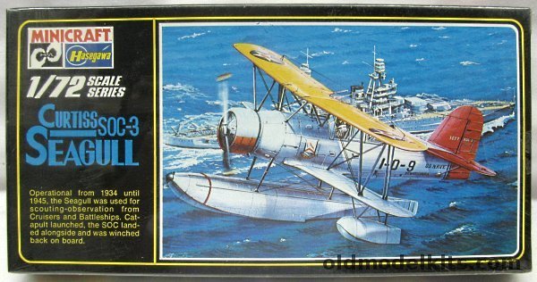 Hasegawa 1/72 Curtiss Seagull SOC-3 - Coast Guard or USS Pennsylvania - Bagged, 051 plastic model kit